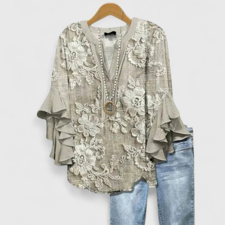 Lily | Women's Floral Boho Blouse