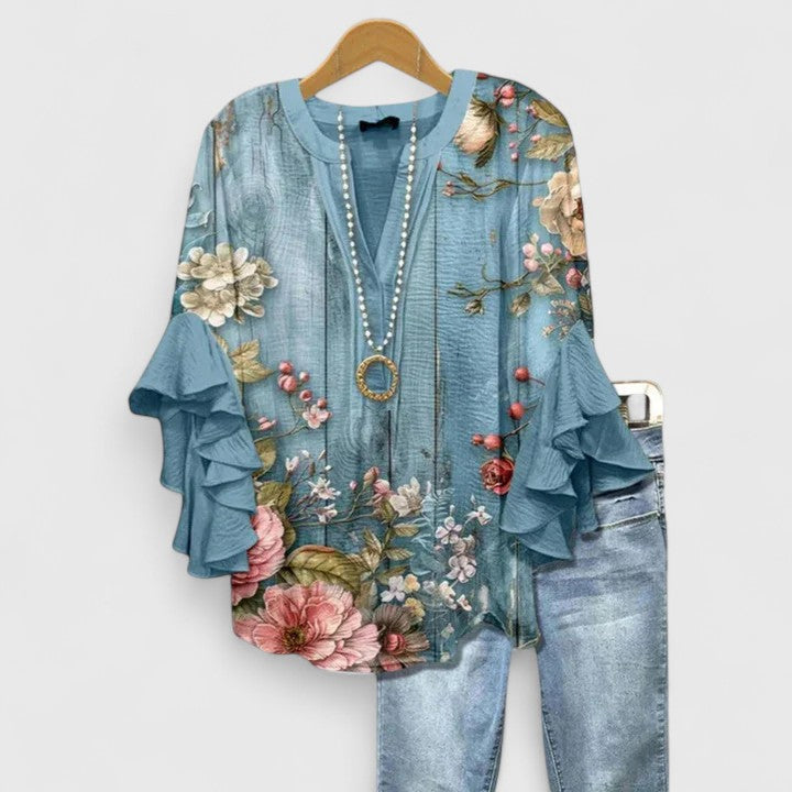 Lily | Women's Floral Boho Blouse