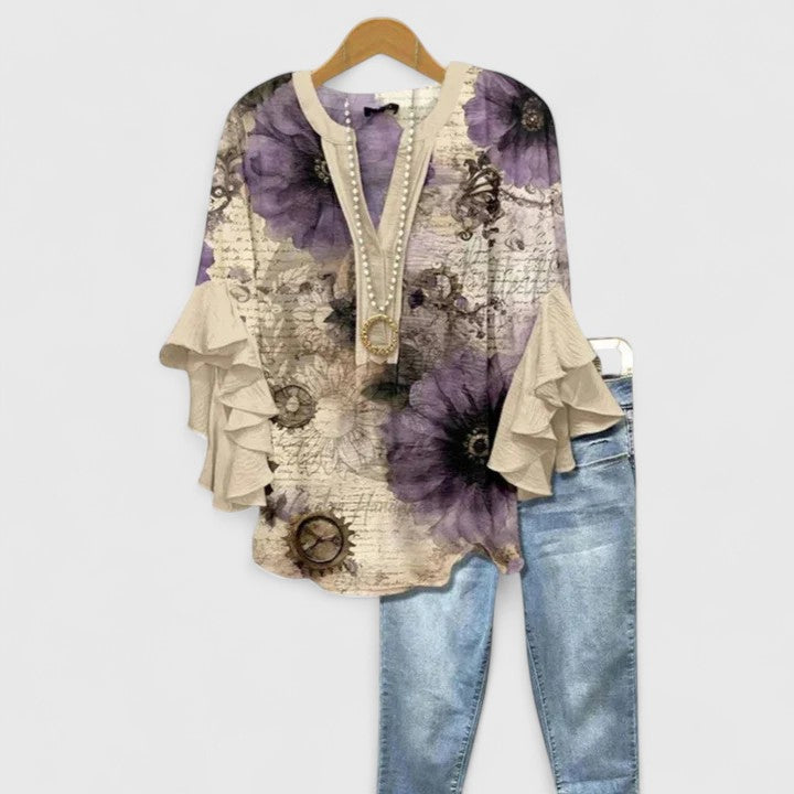 Lily | Women's Floral Boho Blouse