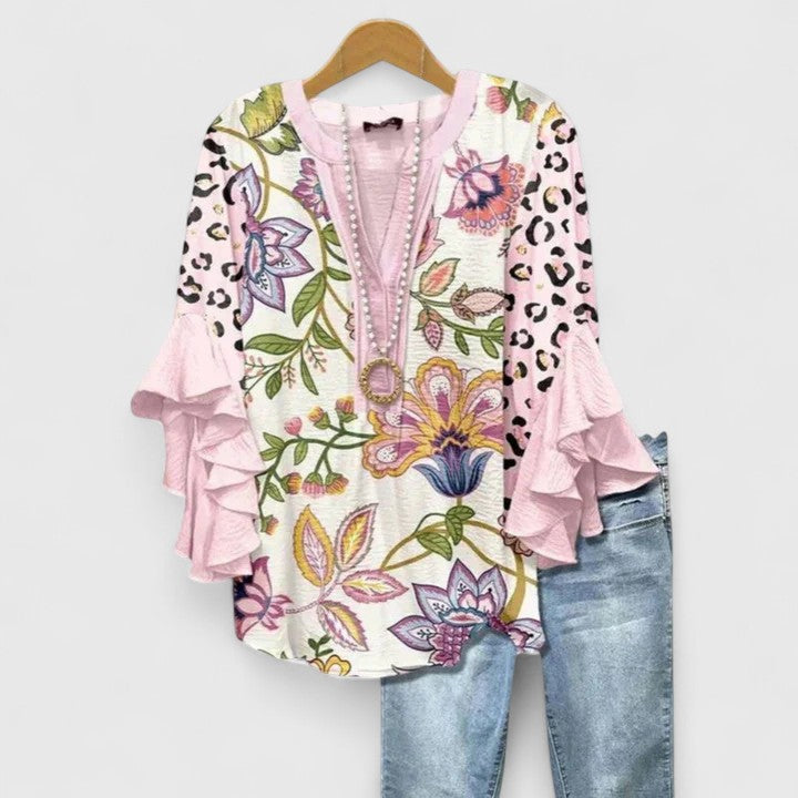 Lily | Women's Floral Boho Blouse