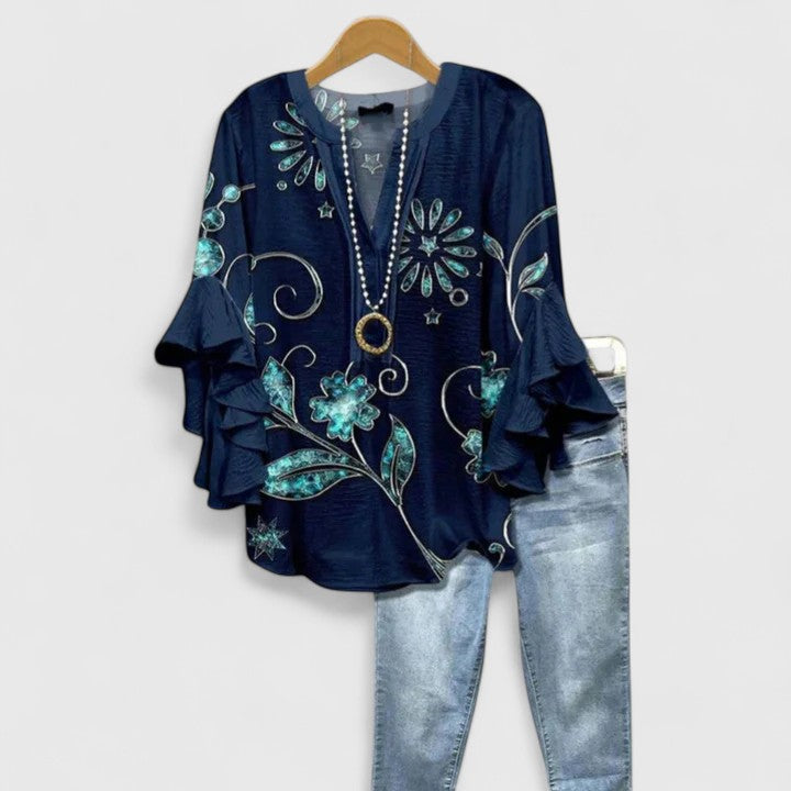 Lily | Women's Floral Boho Blouse