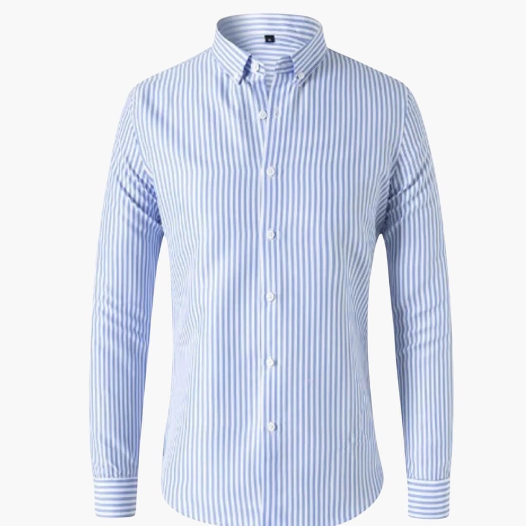 Tyler | Men’s Striped Long Sleeve Button-Down Shirt