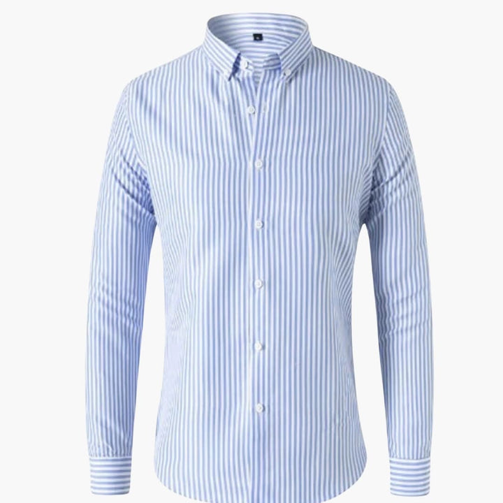 Tyler | Men’s Striped Long Sleeve Button-Down Shirt