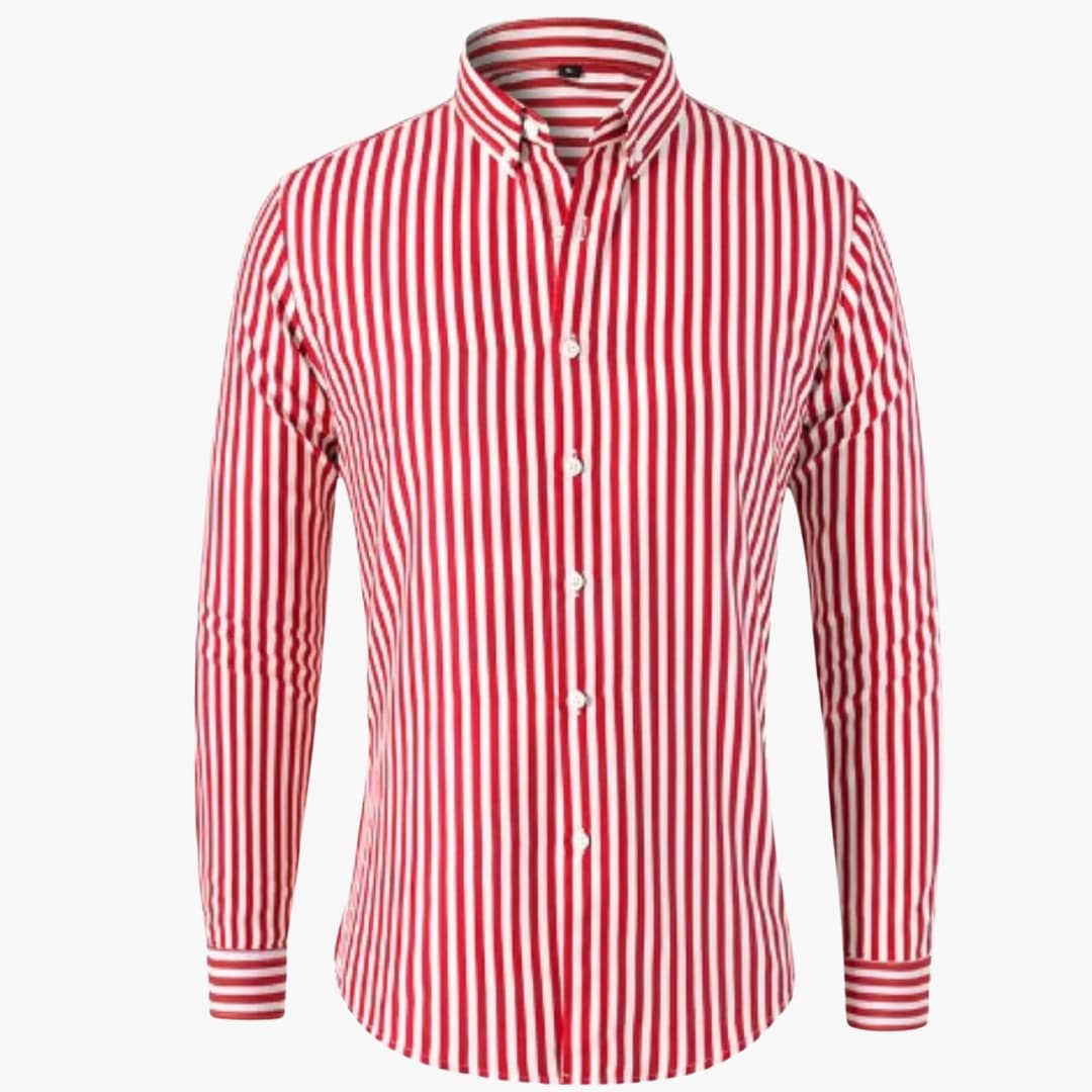 Tyler | Men’s Striped Long Sleeve Button-Down Shirt