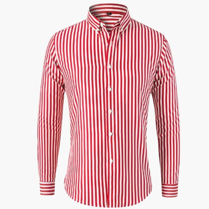 Tyler | Men’s Striped Long Sleeve Button-Down Shirt