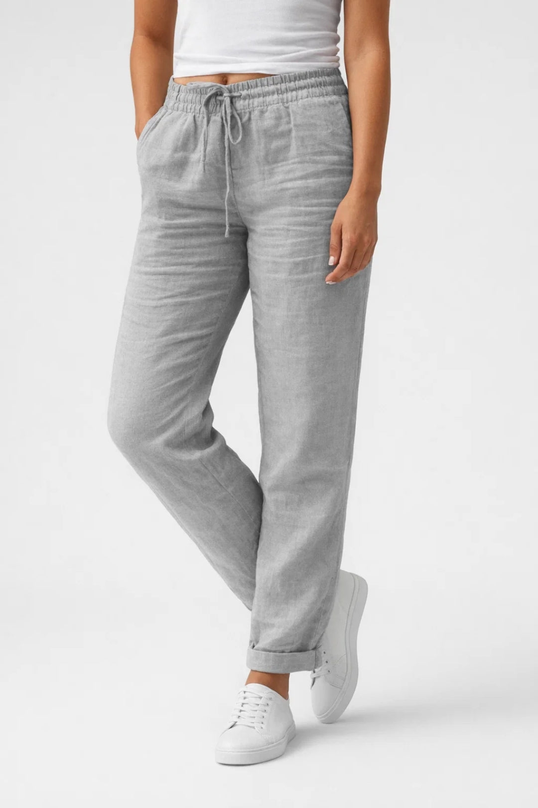 Isla Drawstring Linen Look Pants