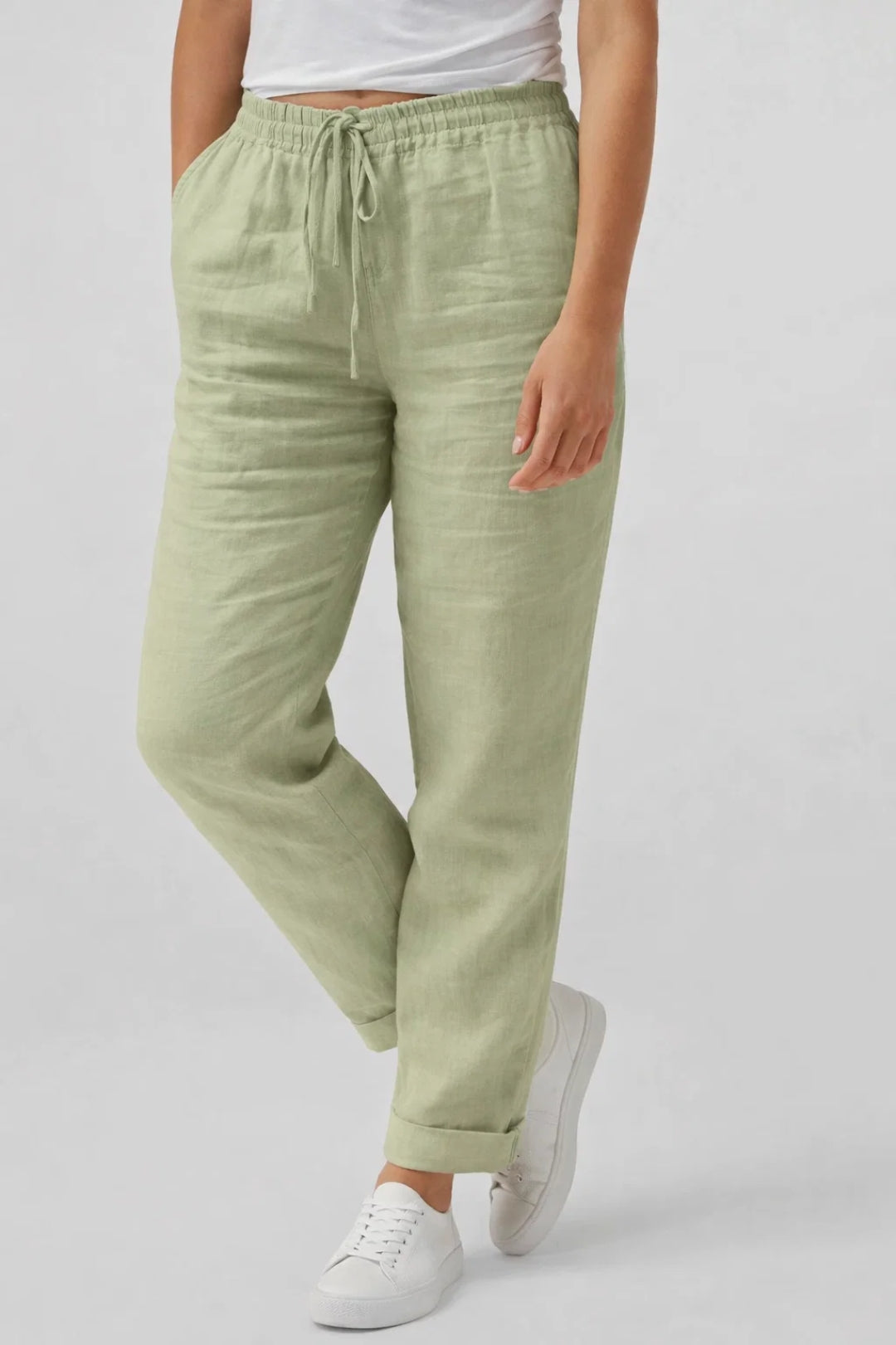 Isla Drawstring Linen Look Pants