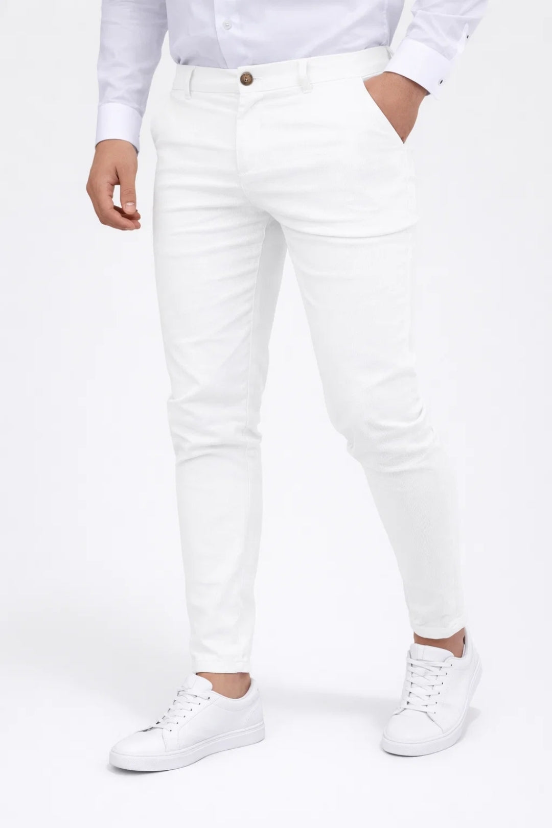 James Slim Fit Elastic Waist Chinos