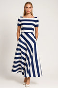 Olivia Striped Midi Dress
