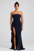 Chloe | Strapless Slit Maxi Dress