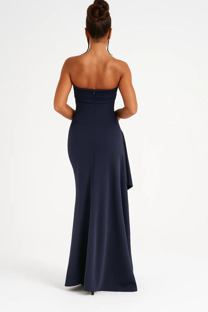 Chloe Strapless Slit Maxi Dress