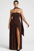 Elise Scarf Detail Maxi Dress