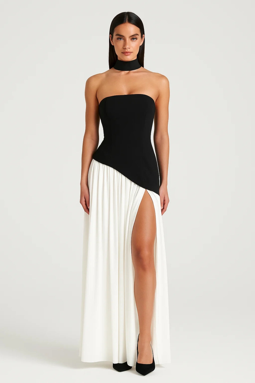 Elise Scarf Detail Maxi Dress