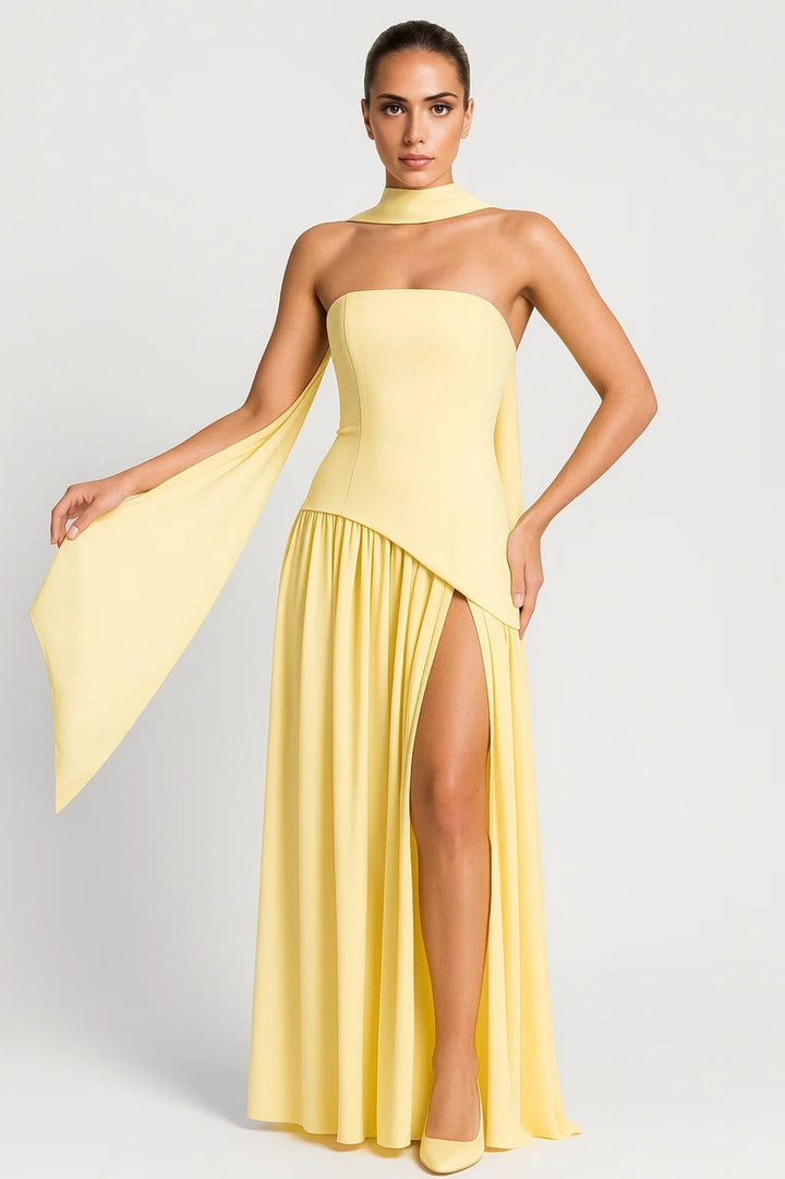 Elise Scarf Detail Maxi Dress
