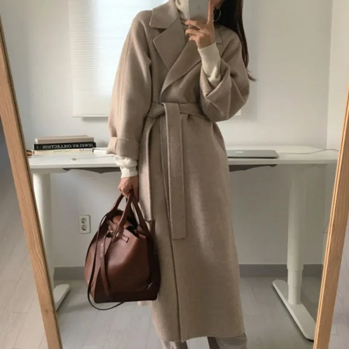 Brooke | Wool wrap coat women
