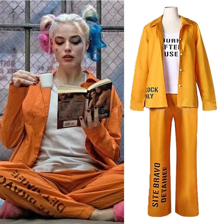 Evangeline | Women Harley Quinn prison uniform costume