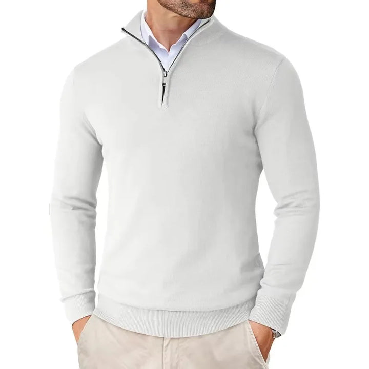 Declan | Mock Neck Quarter Zip Knit Pullover