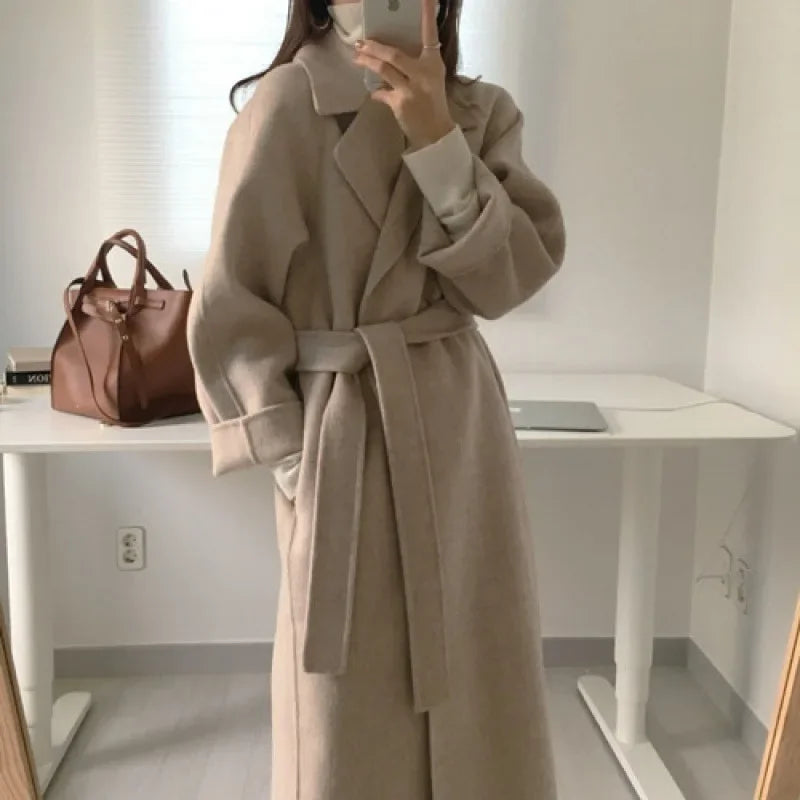 Brooke | Wool wrap coat women