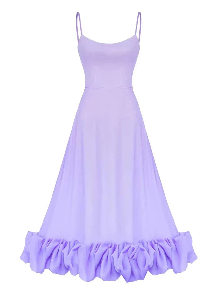 Prim | Flowy midi dress with ruffles