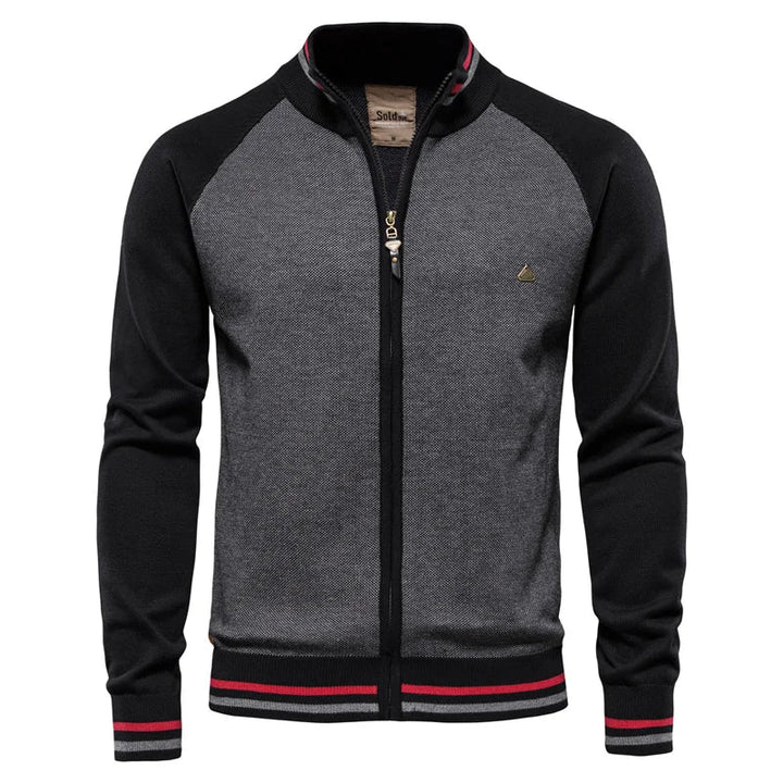 Nash | Zip hoodie contrast sleeves men