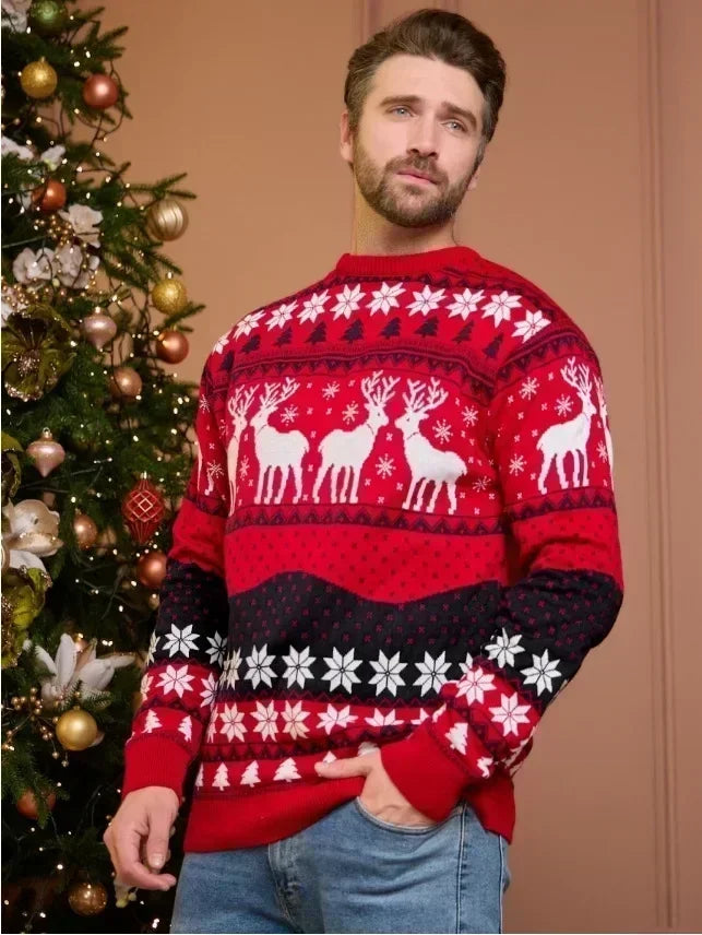 Mabel | Reindeer motif winter sweater