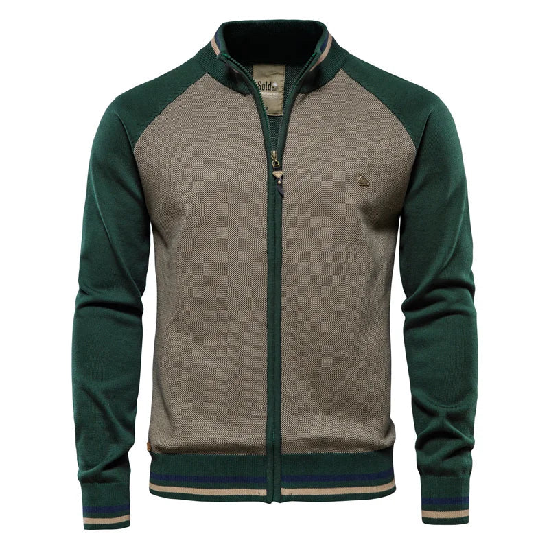 Nash | Zip hoodie contrast sleeves men