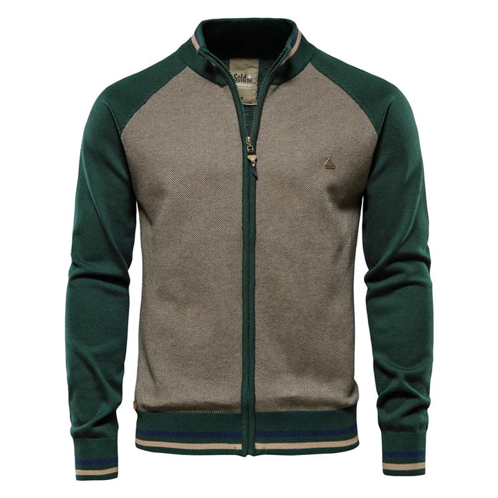 Nash | Zip hoodie contrast sleeves men