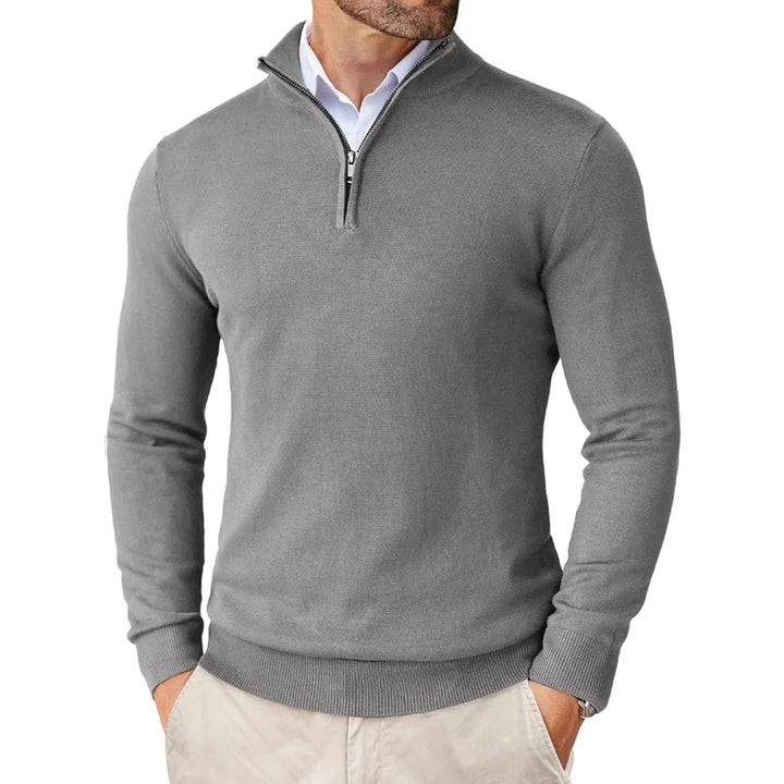 Declan | Mock Neck Quarter Zip Knit Pullover