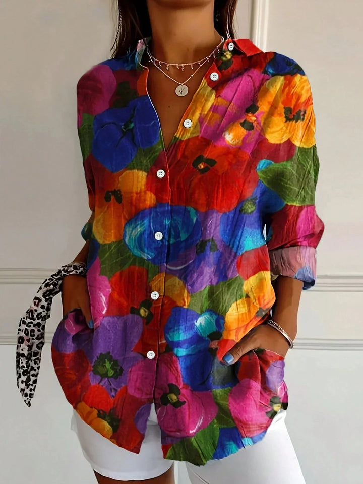 Isla | Floral Button Down Blouse