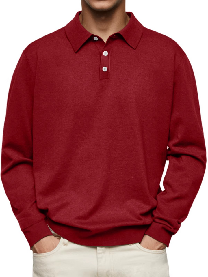 Ethan | Men's Classic Long Sleeve Polo