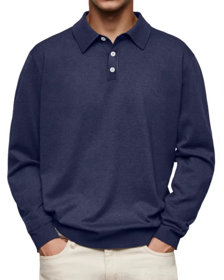 Ethan | Men's Classic Long Sleeve Polo