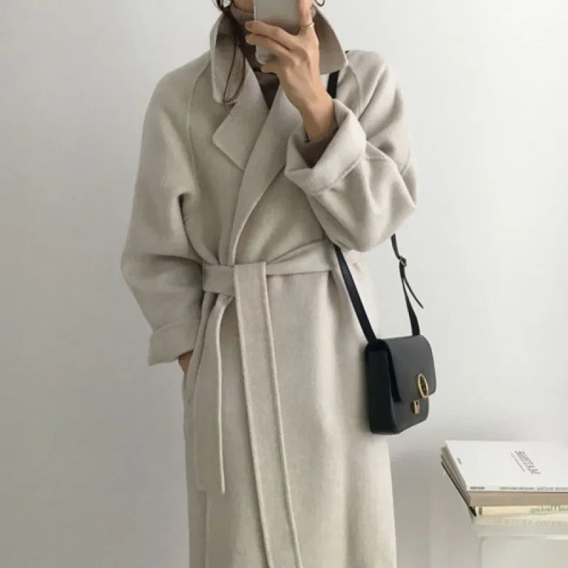 Brooke | Wool wrap coat women