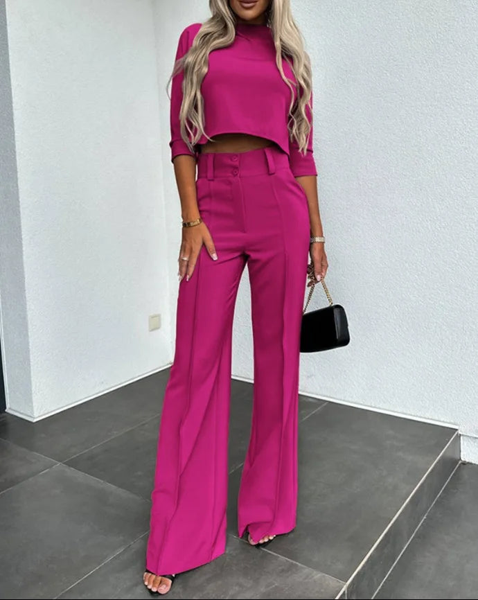 Novalee | Crop top and pants set