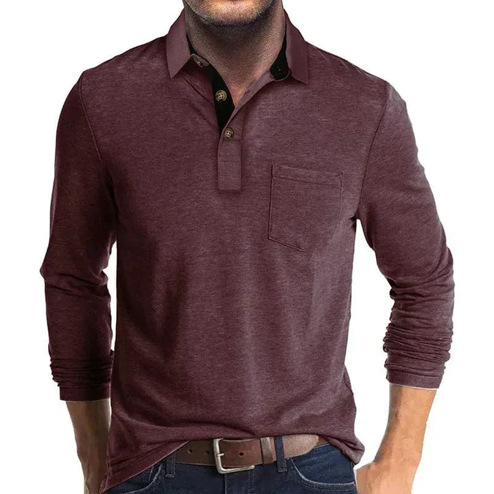 James | Men's Long Sleeve Polo Shirt