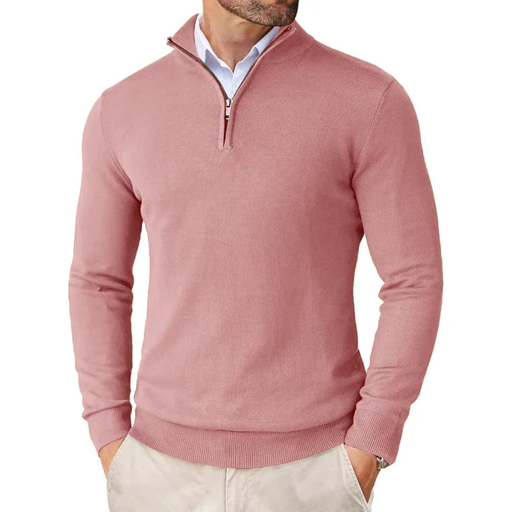 Declan | Mock Neck Quarter Zip Knit Pullover