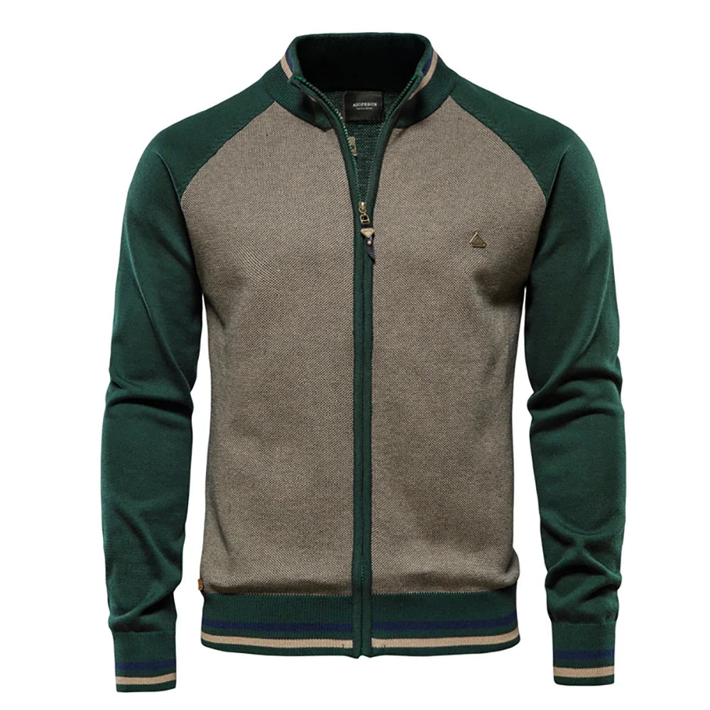 Nash | Zip hoodie contrast sleeves men