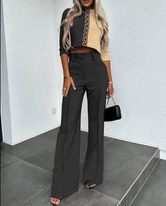 Novalee | Crop top and pants set