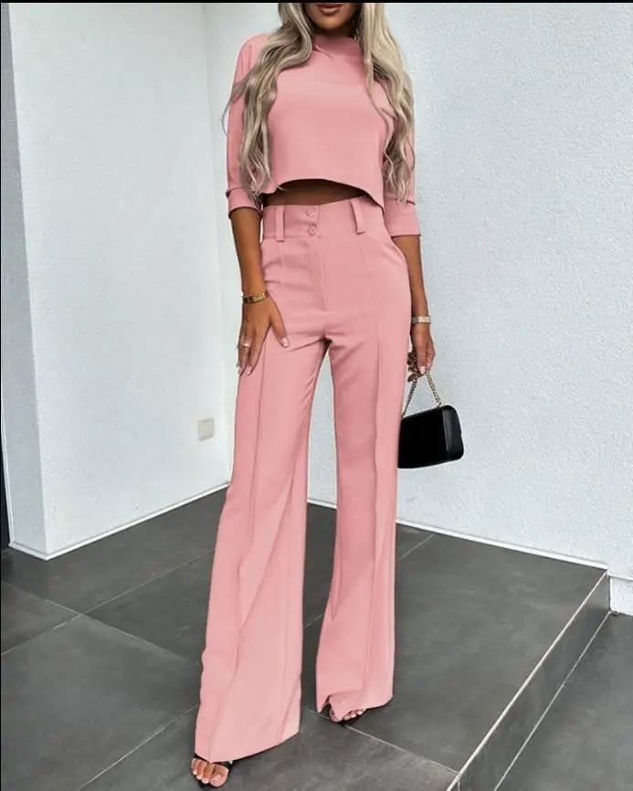 Novalee | Crop top and pants set