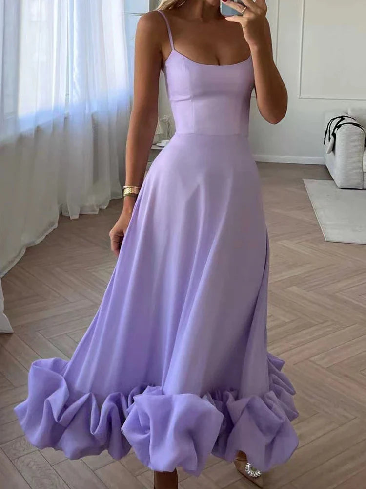 Prim | Flowy midi dress with ruffles