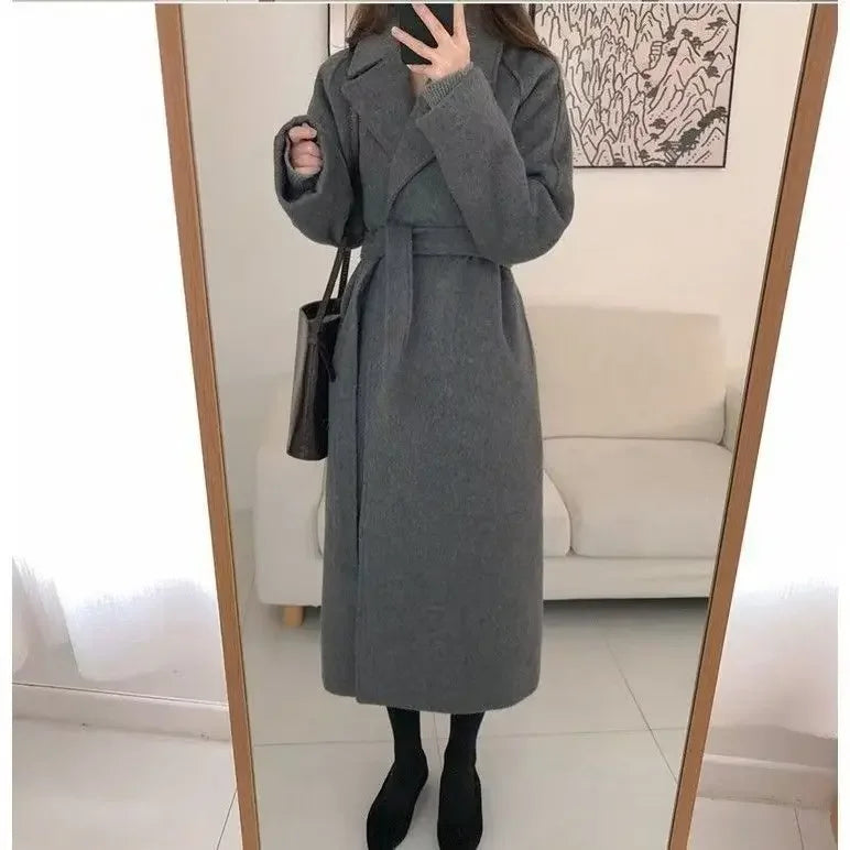 Brooke | Wool wrap coat women