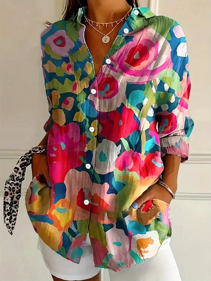 Isla | Floral Button Down Blouse
