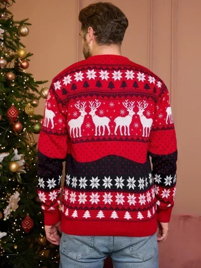 Mabel | Reindeer motif winter sweater