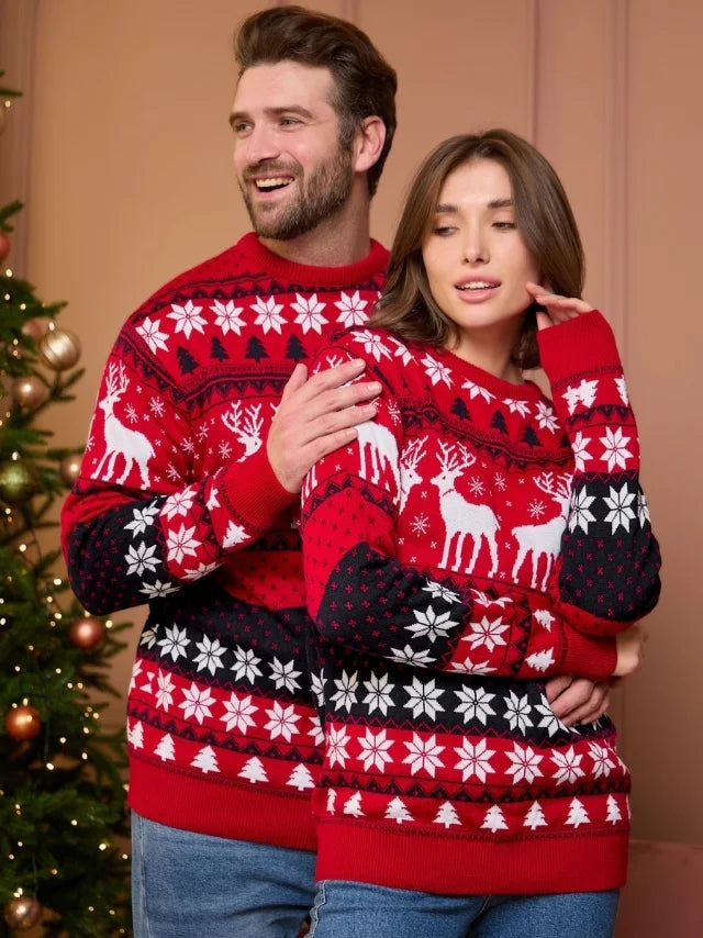 Mabel | Reindeer motif winter sweater