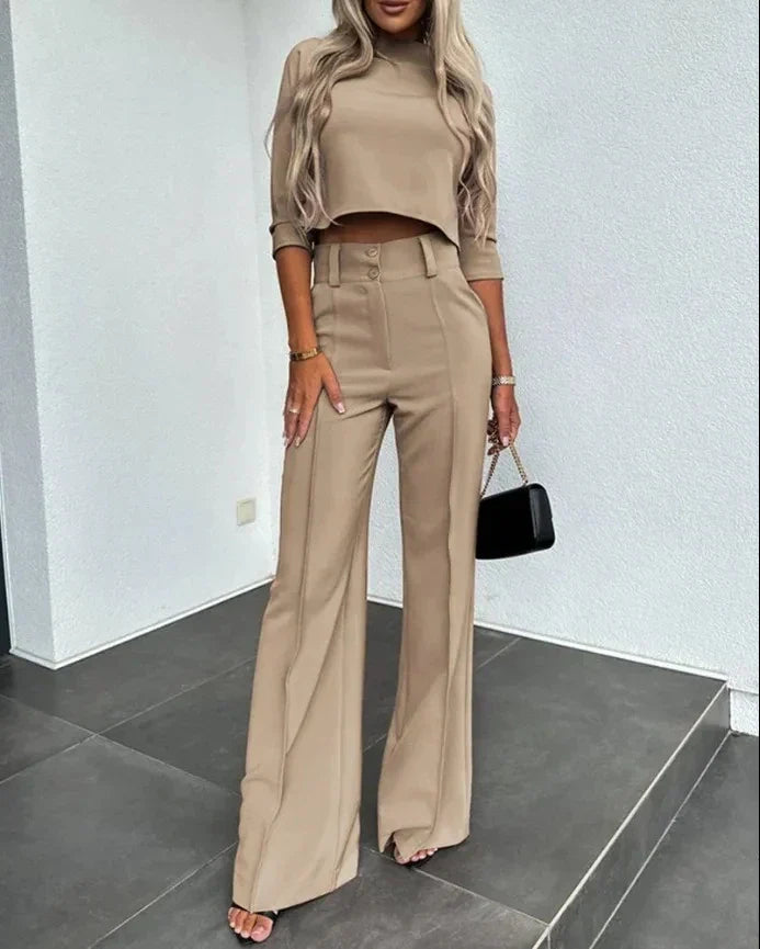 Novalee | Crop top and pants set