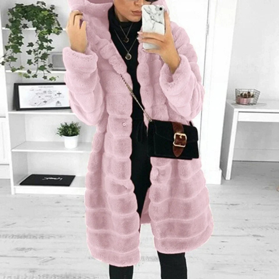Sloane | Faux fur hooded coat women