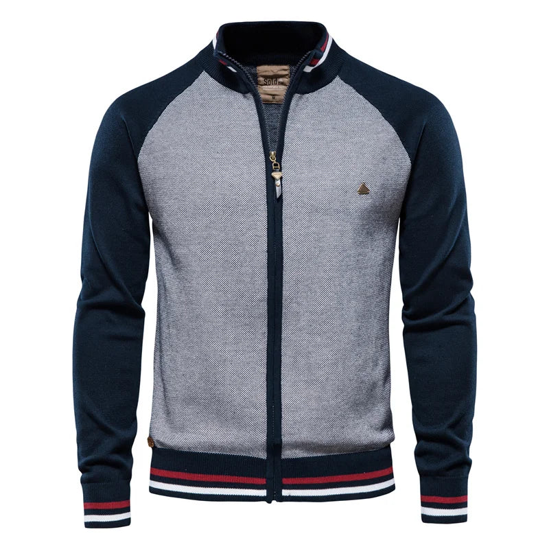 Nash | Zip hoodie contrast sleeves men