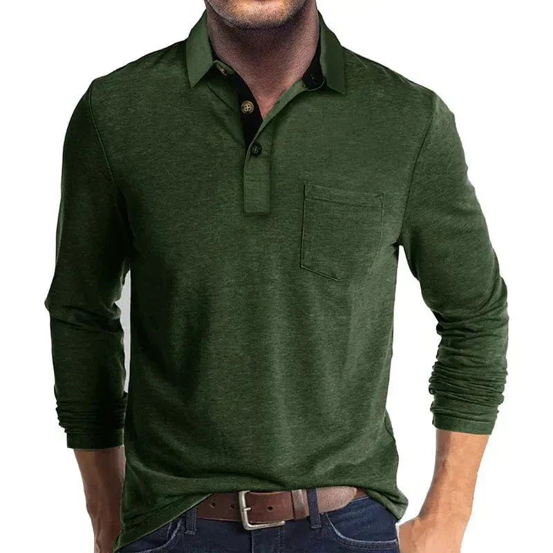 James | Men's Long Sleeve Polo Shirt