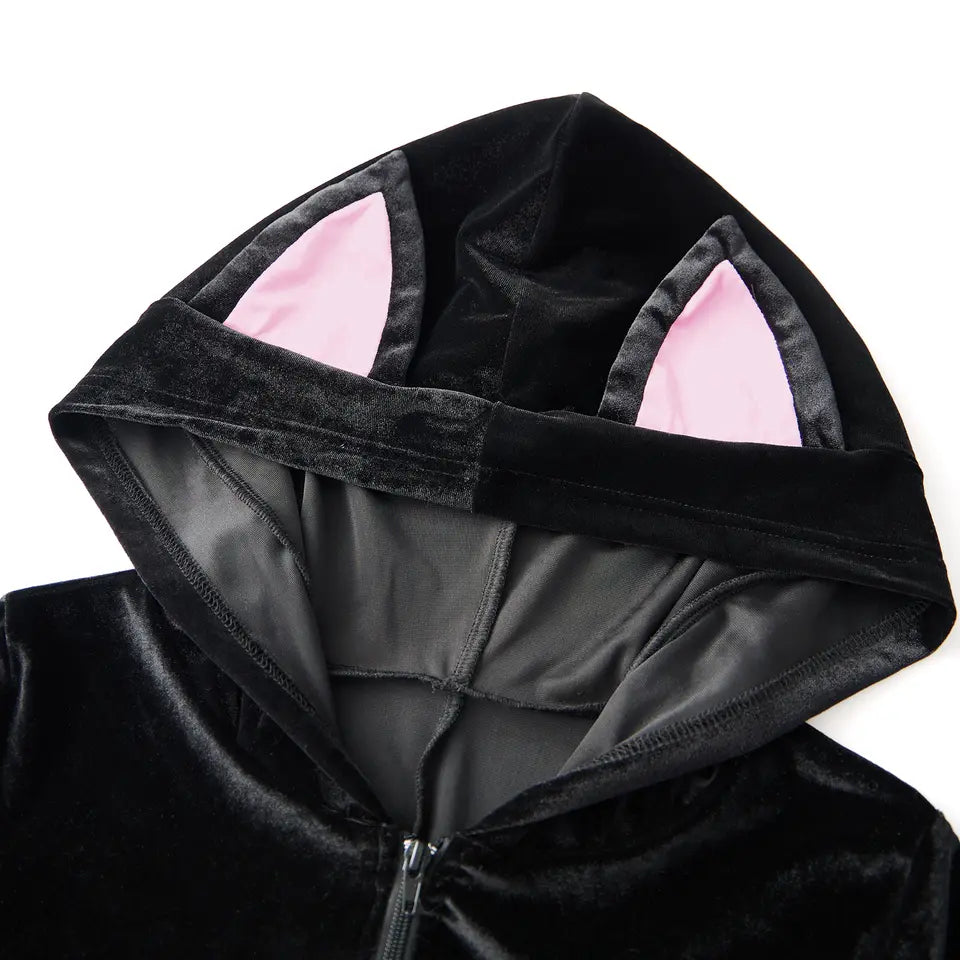 Adelaide | Women cow cat hooded pajama romper