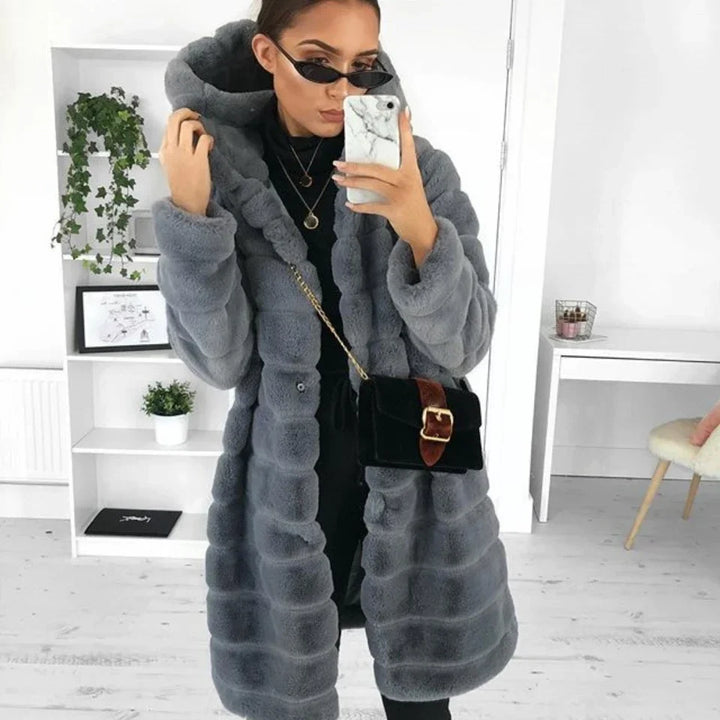 Sloane | Faux fur hooded coat women