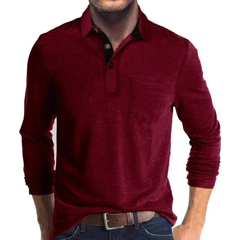 James | Men's Long Sleeve Polo Shirt